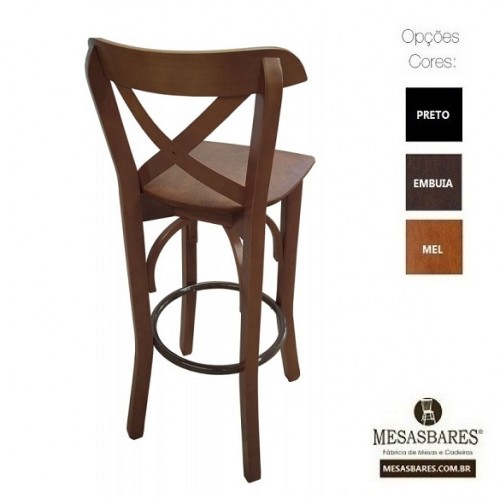 Banqueta de Madeira para Bar X Mel - Cod: 954
